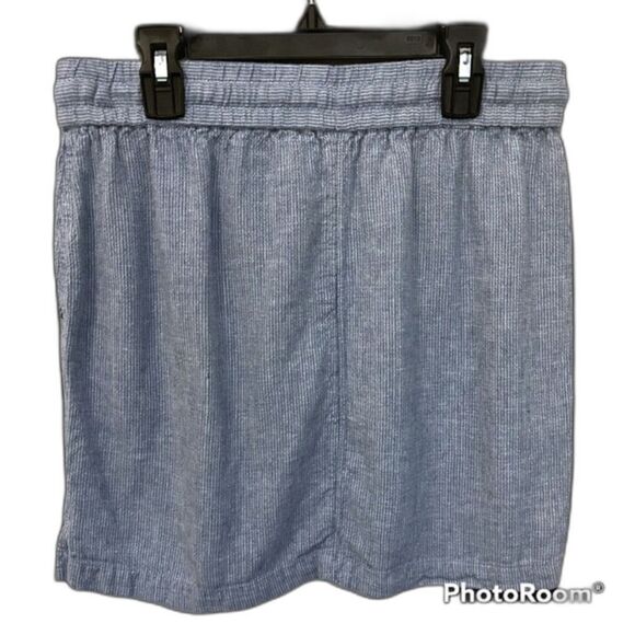 Old Navy Blue Striped Linen Mini Skirt Size X-Small - Picture 2 of 7